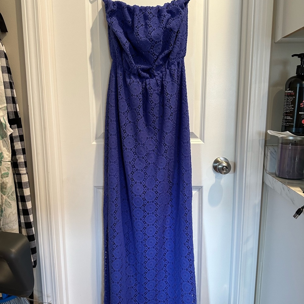 Deep Purple Emmett Lilly Pulitzer dress. Maxi length. EUC. LIKE NEW.  Size M.